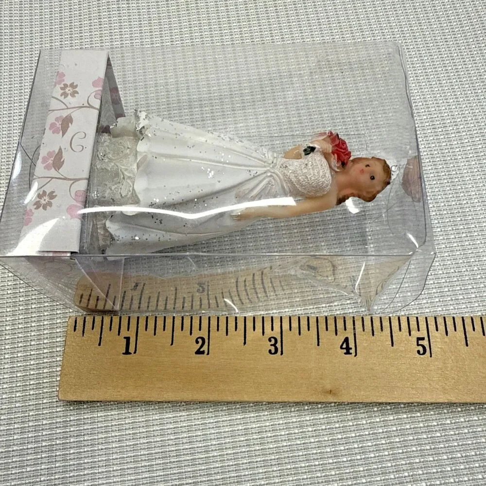 Lot of 20 Keepsake Wedding Cake Cupcake Toppers Poly Resin Mega Favors - NIB